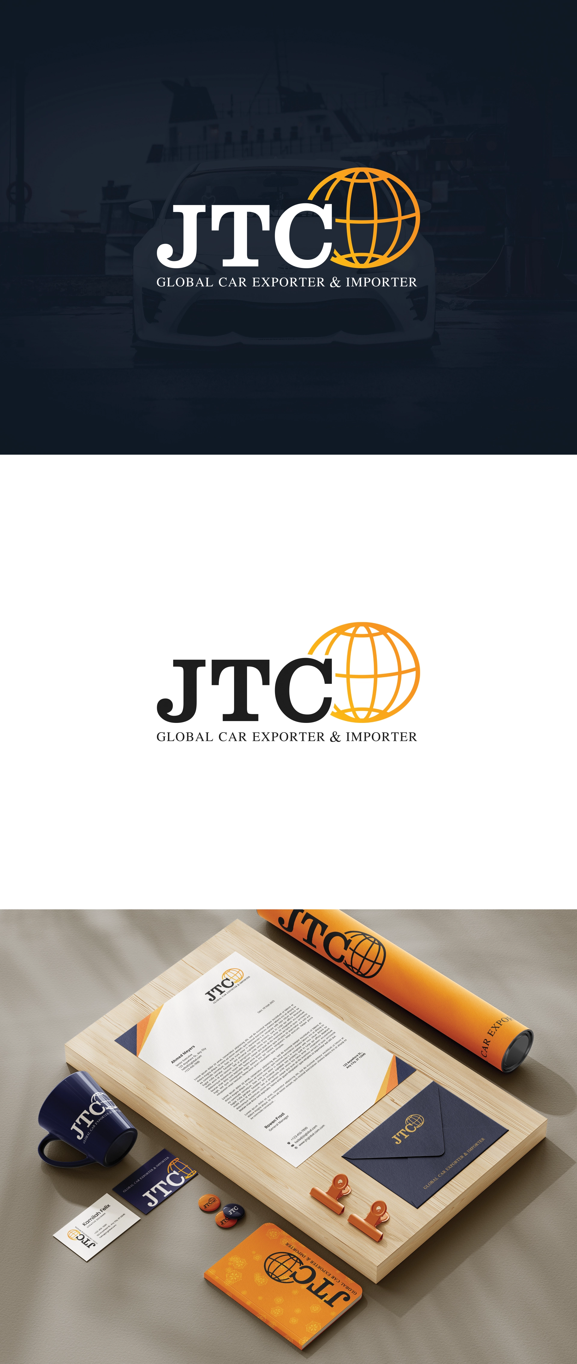 Logo designs created for JTC Global brand identity