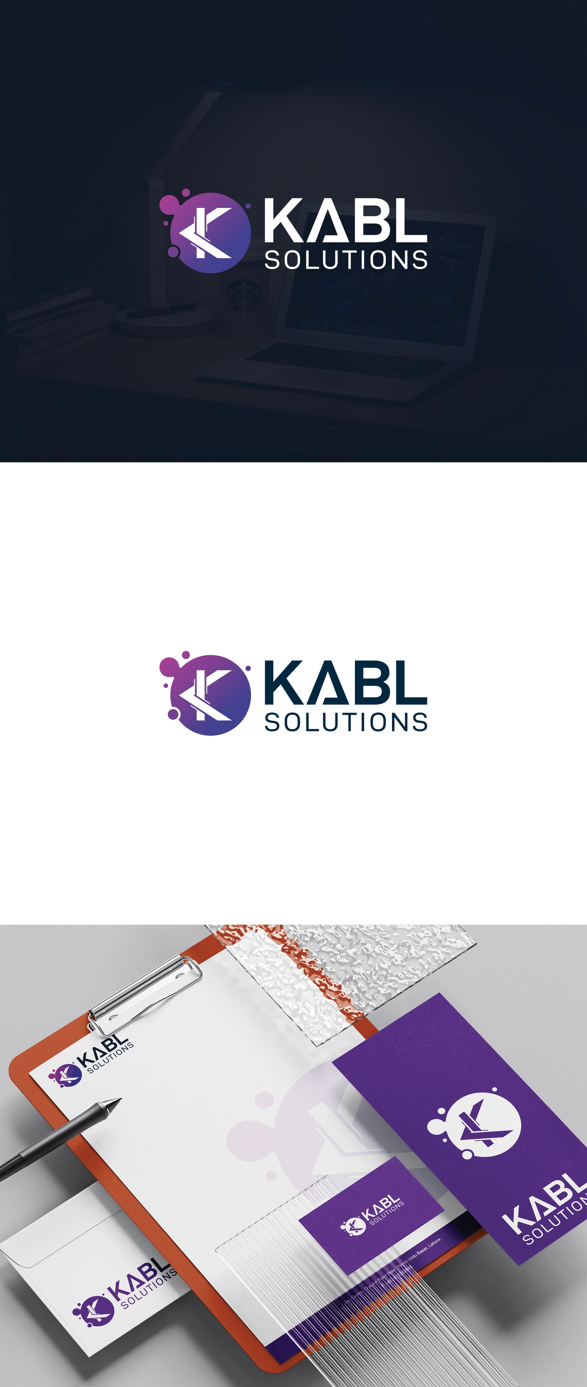 Logo designs for Kabl Solutions brand identity