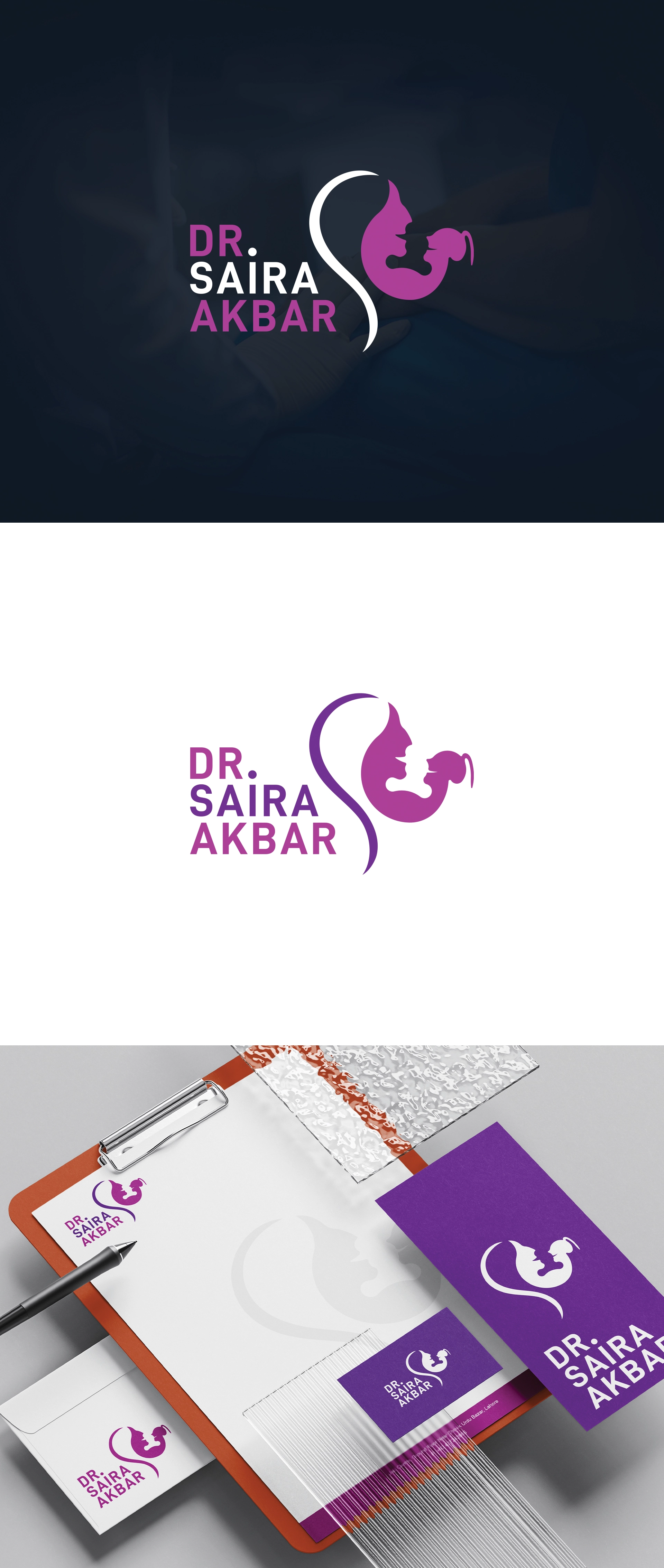 Logo designs created for Dr. Saira Akbar