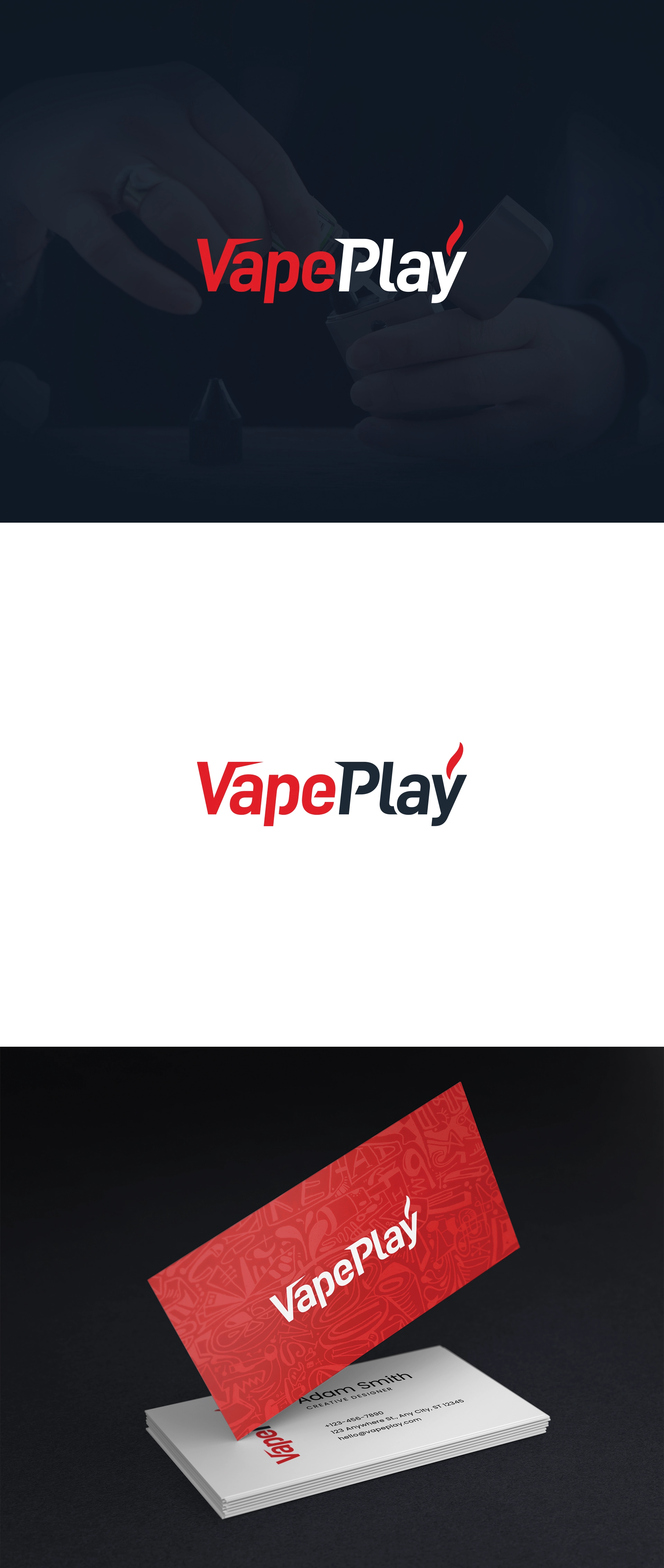Logo designs for Vape Play brand identity