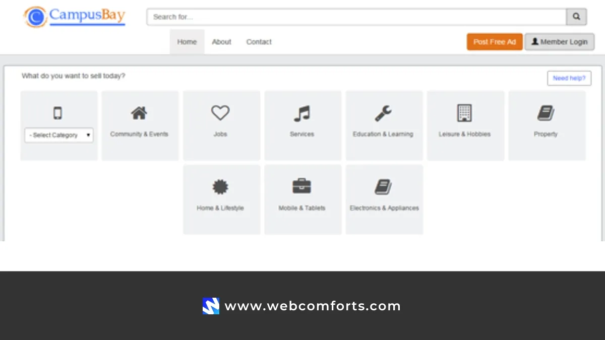 Webcomforts launched an ads website for Campus Bay