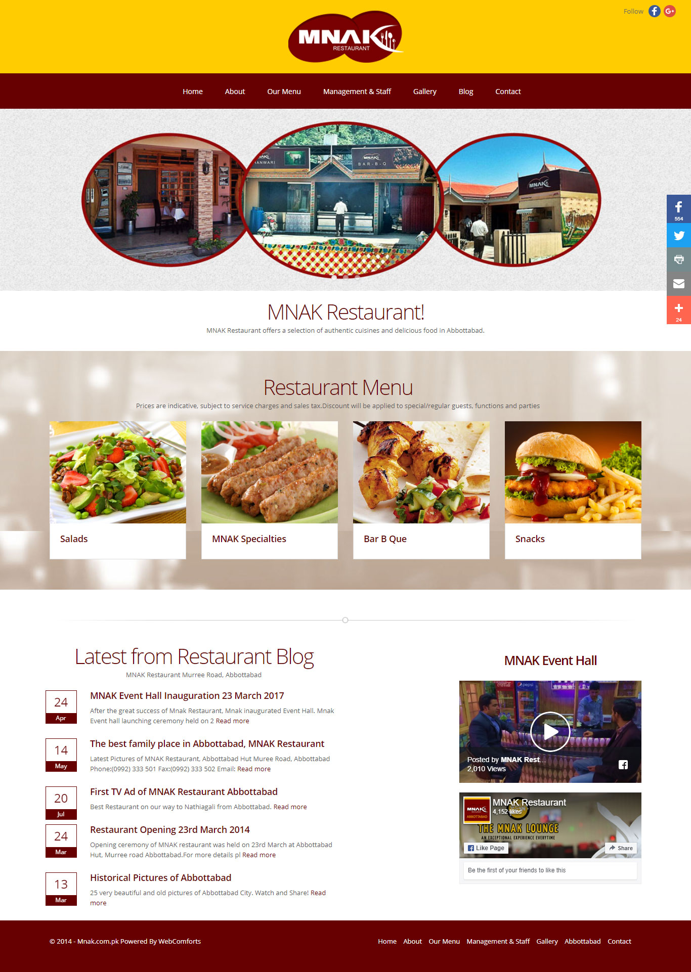 web design, web development, web hosting, restaurant website, web design pakistan
